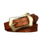 ceinture en cuir au motif plume