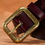 ceinture cuir boucle dorée