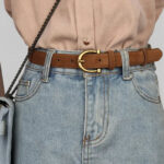 Ceinture en cuir Cendria boucle dorée