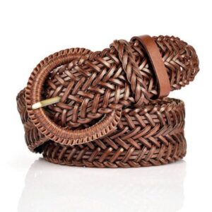 ceinture en cuir tressé Emma