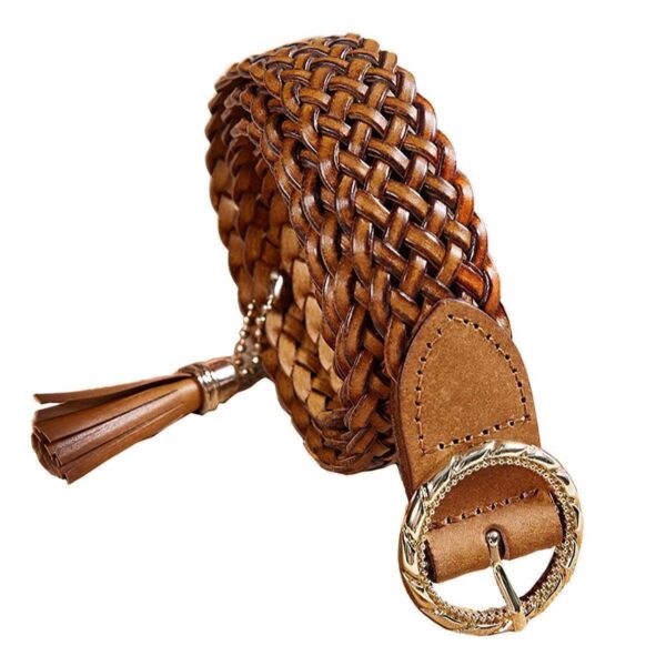 Ceinture en cuir tressé Kara