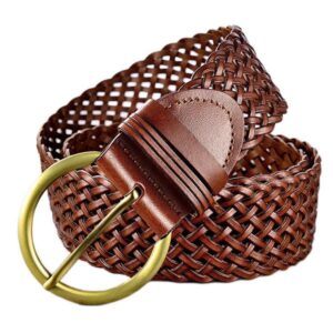 Ceinture en cuir tressé