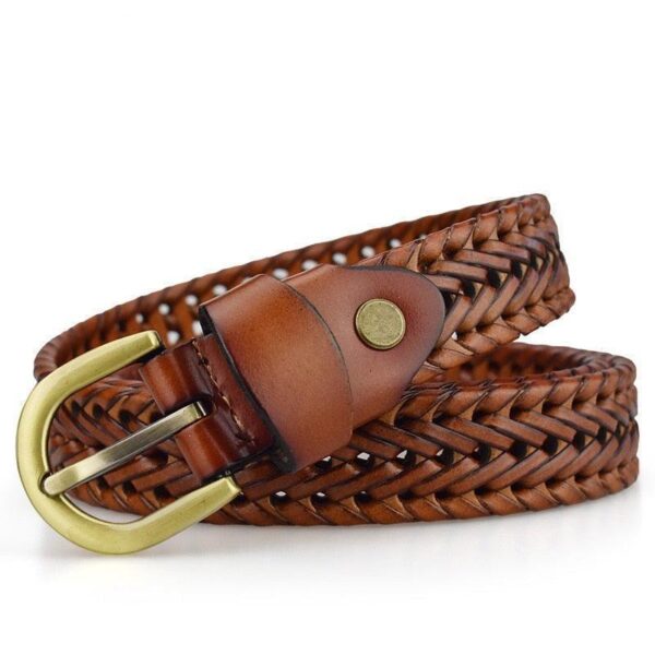 ceinture en cuir tressé