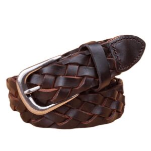 Ceinture en cuir tressé Masui