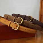 belle ceinture en cuir suédé