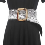 Ceinture en cuir serpent