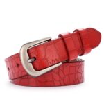 ceinture cuir rouge femme