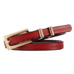 ceinture fine en cuir Zigzag