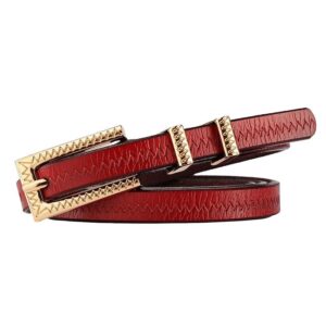 ceinture fine en cuir Zigzag