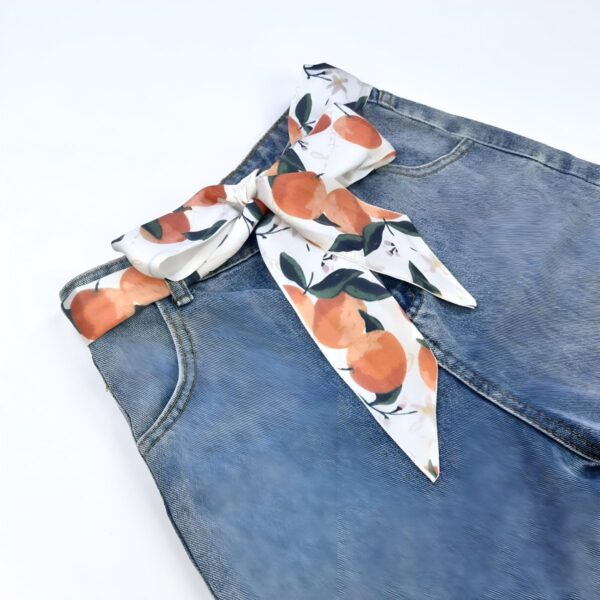 Ceinture foulard oranges abstraites