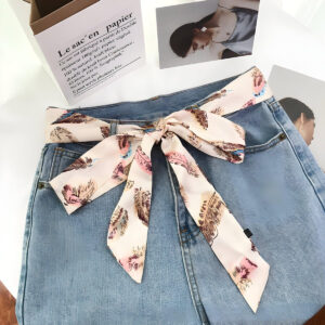 ceinture foulard motifs plumes