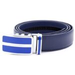 élégante ceinture cuir bleu