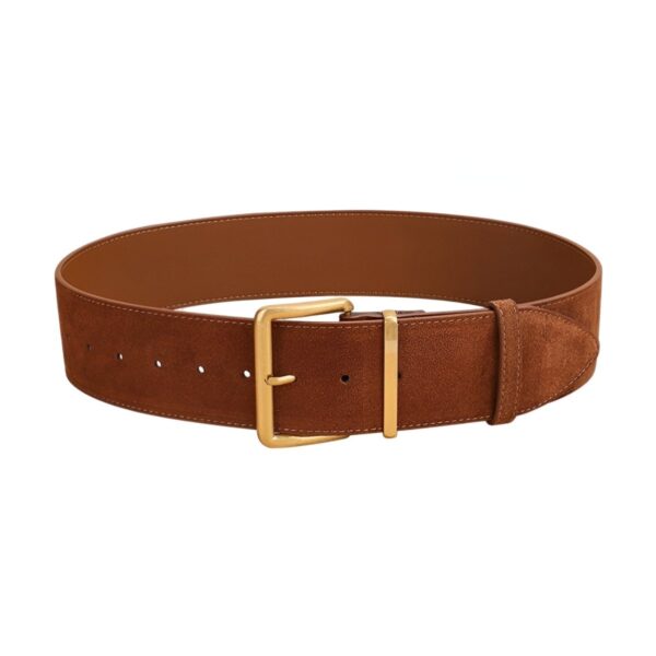 ceinture large en cuir suédé