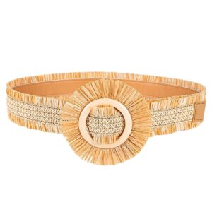 ceinture large en raphia