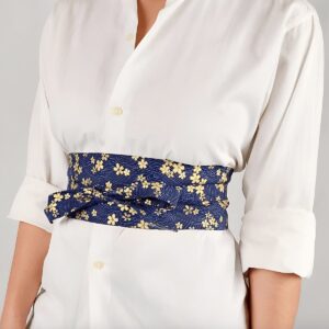 Ceinture Obi à motifs fleurs de Sakura