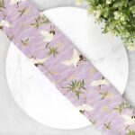 Obi rose à motifs grues