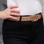 ceinture cuir élégante femme