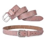 ceinture femme cuir rose
