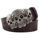 ceinture cuir texturé