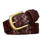 ceinture tressée en cuir
