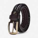 ceinture en cuir tressé