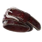 détails cuir ceinture Western
